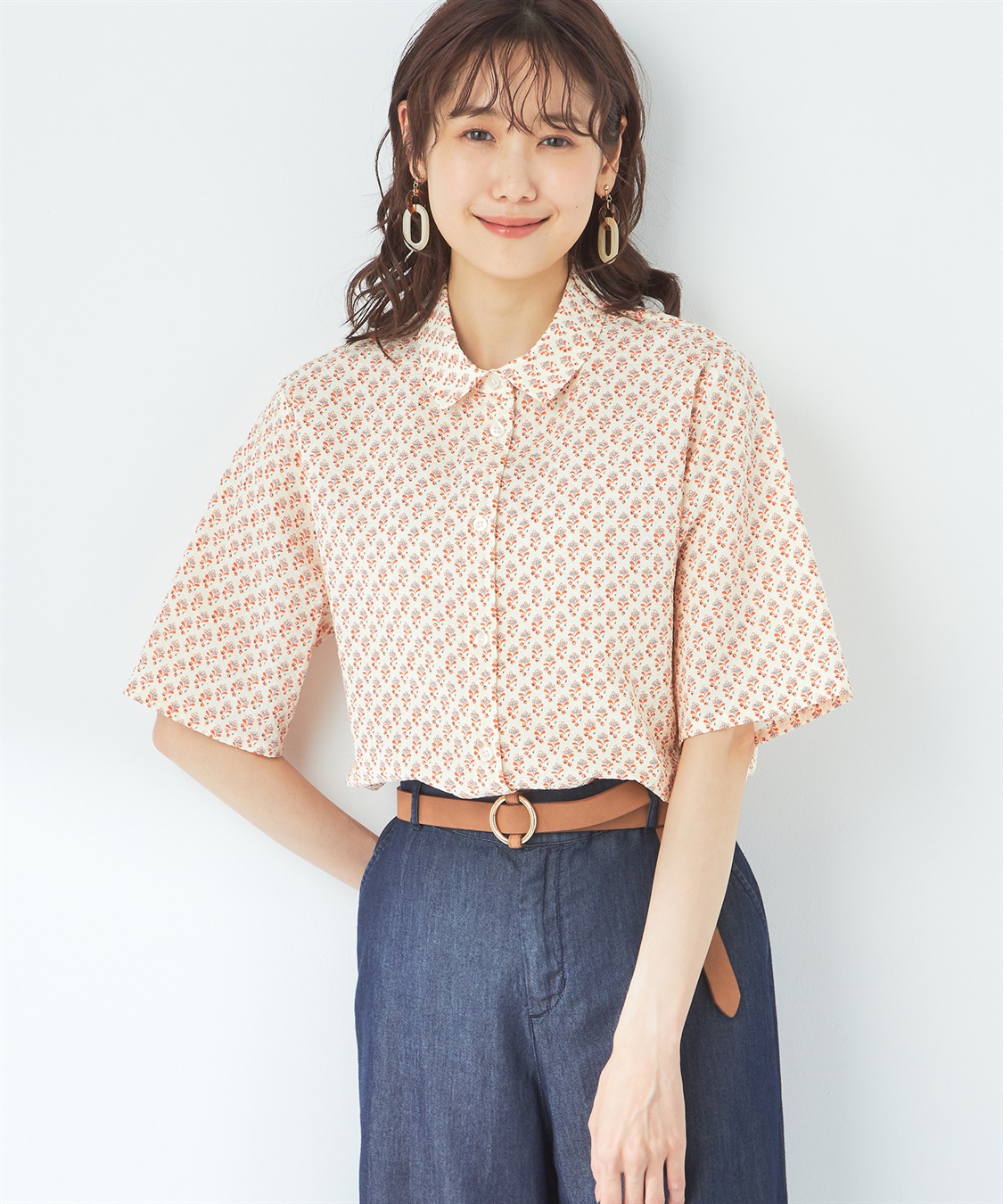 DECOY サッカープリントブラウス_main