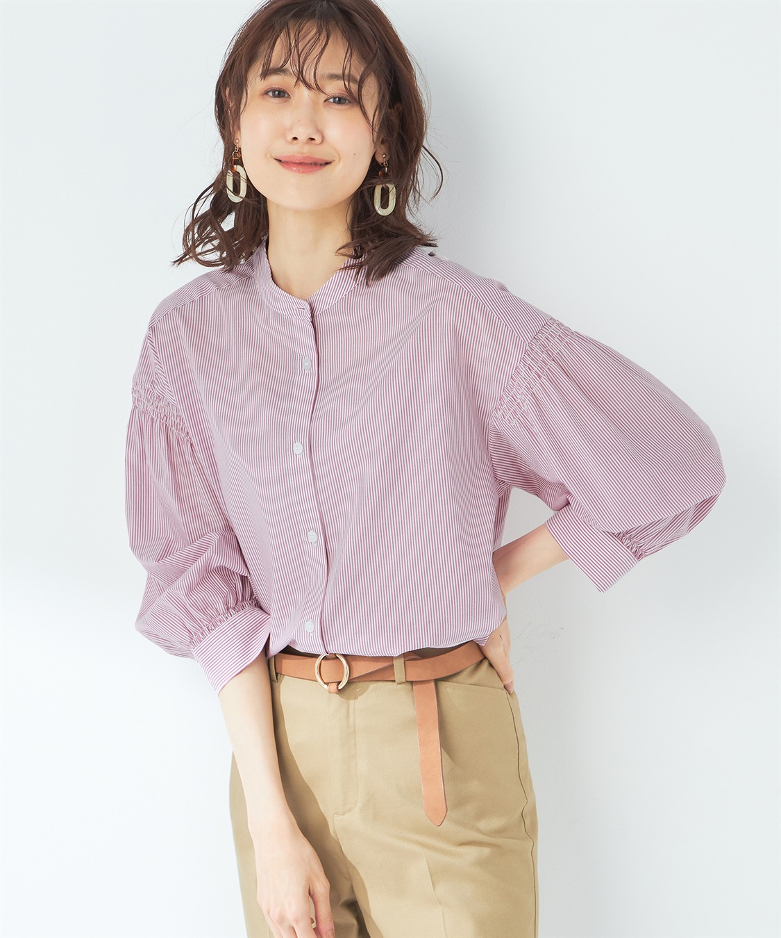 DECOY シャーリングブラウス_variation_1