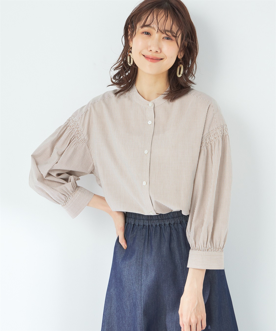 DECOY シャーリングブラウス_variation_2