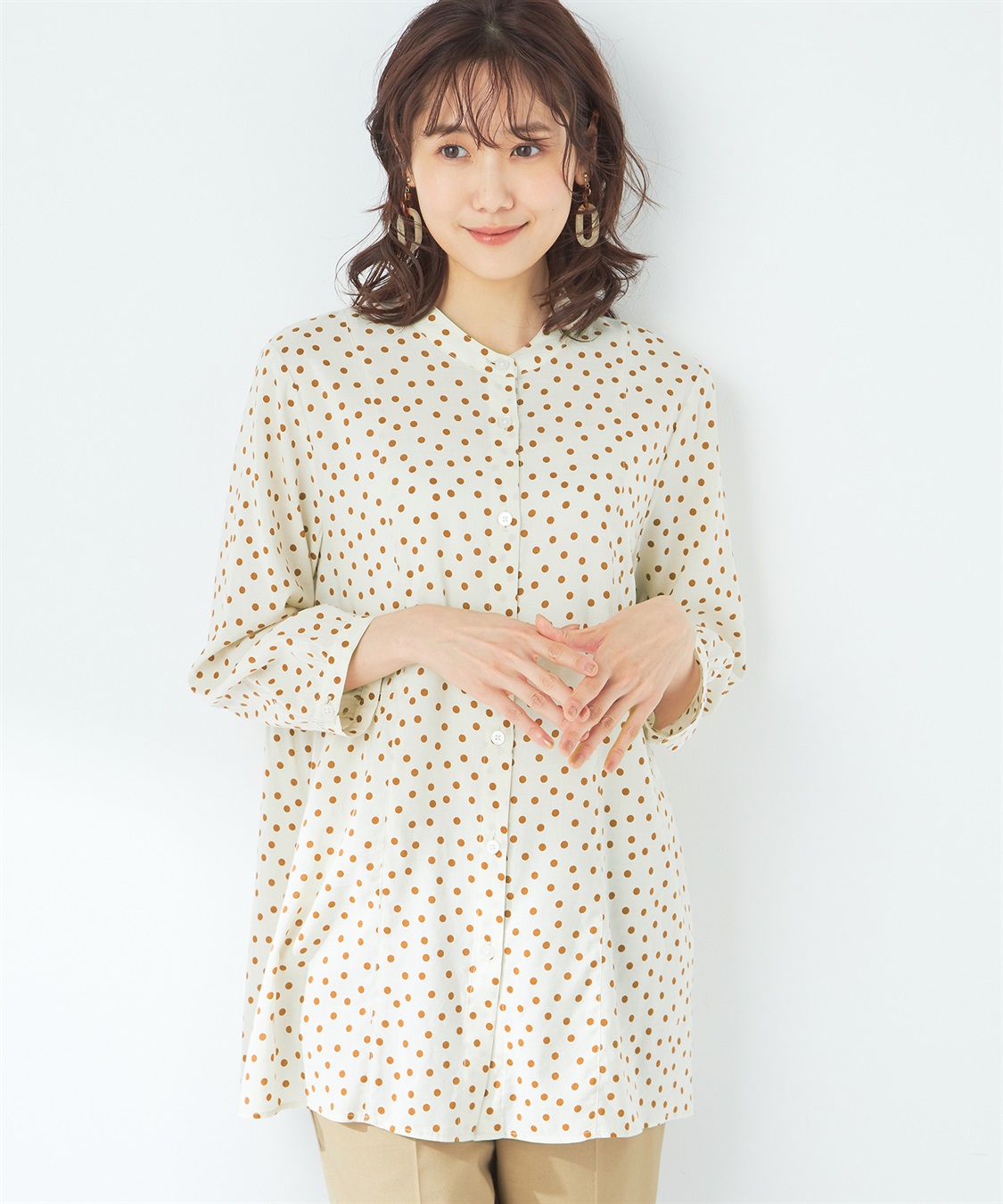 DECOY ドットプリントブラウス_variation_1