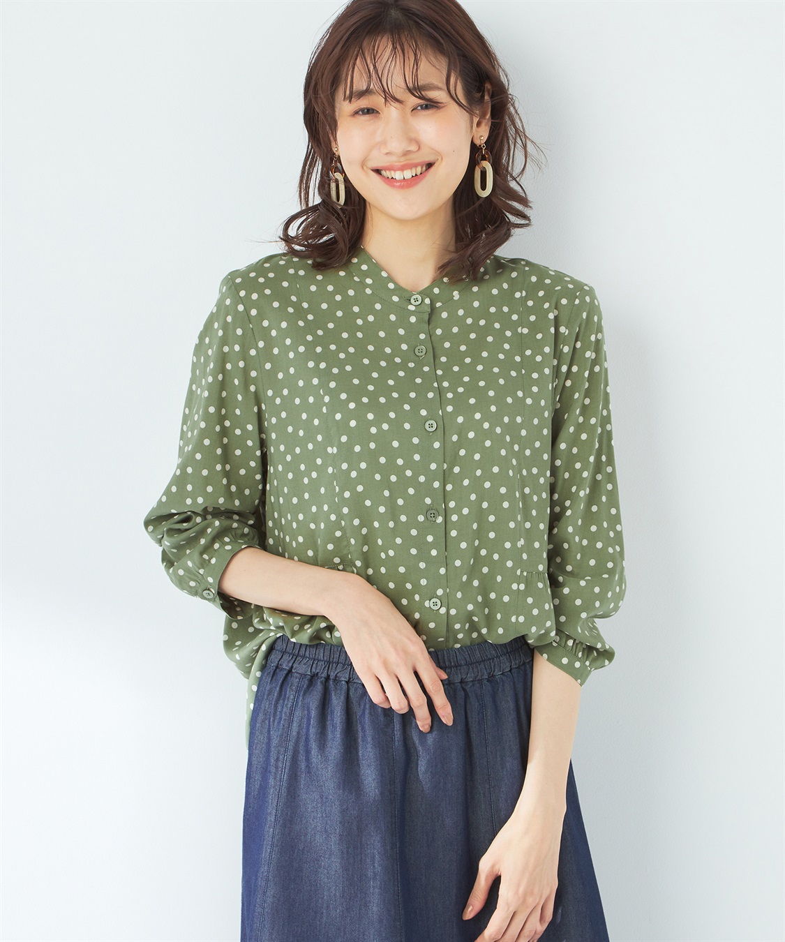 DECOY ドットプリントブラウス_variation_3