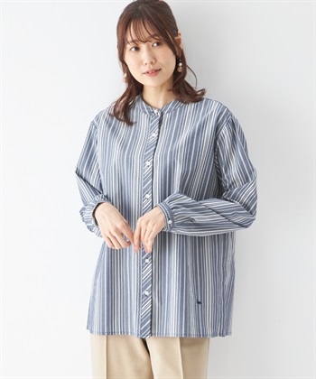 DECOY パールボタンストライプブラウス_variationthumb_2