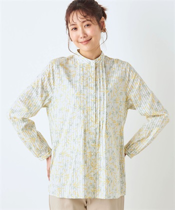 DECOY 【オーガニックコットン】ミモザプリントブラウス_variationthumb_1