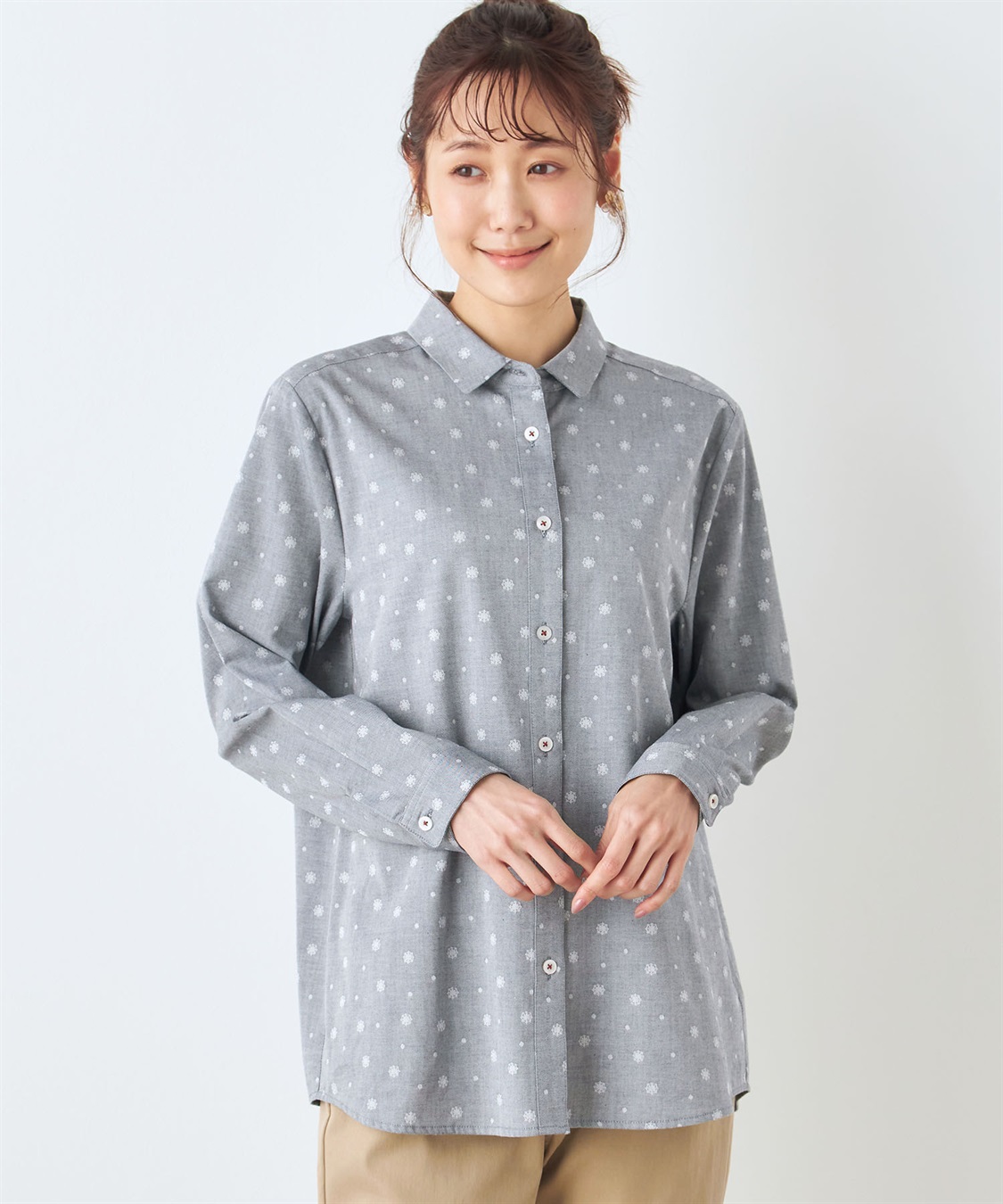 DECOY 【オーガニックコットン】【UV対策】ジャガードブラウス_variation_2