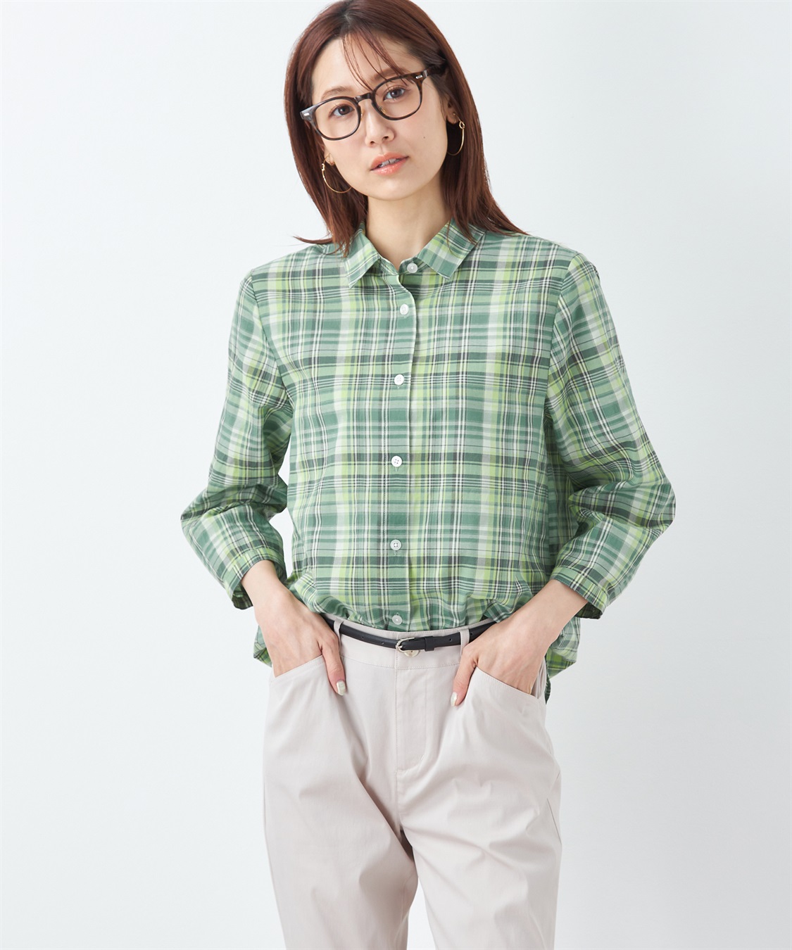 DECOY チェックブラウス_main