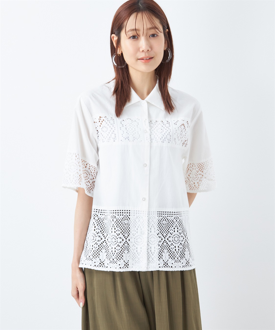 DECOY レース切替ブラウス_variation_1