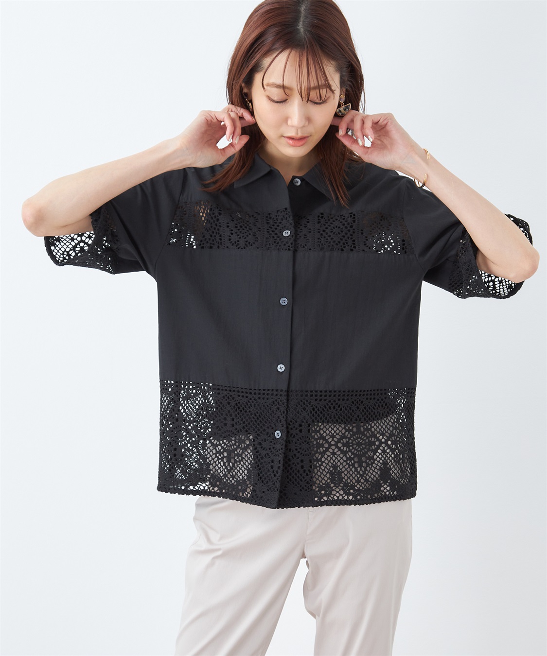 DECOY レース切替ブラウス_variation_2
