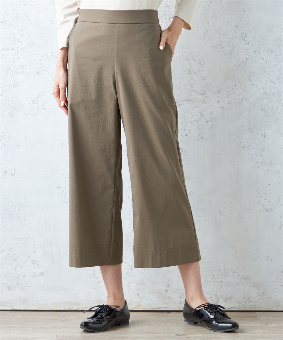 DECOY リネン混セミワイドパンツ_variation_4