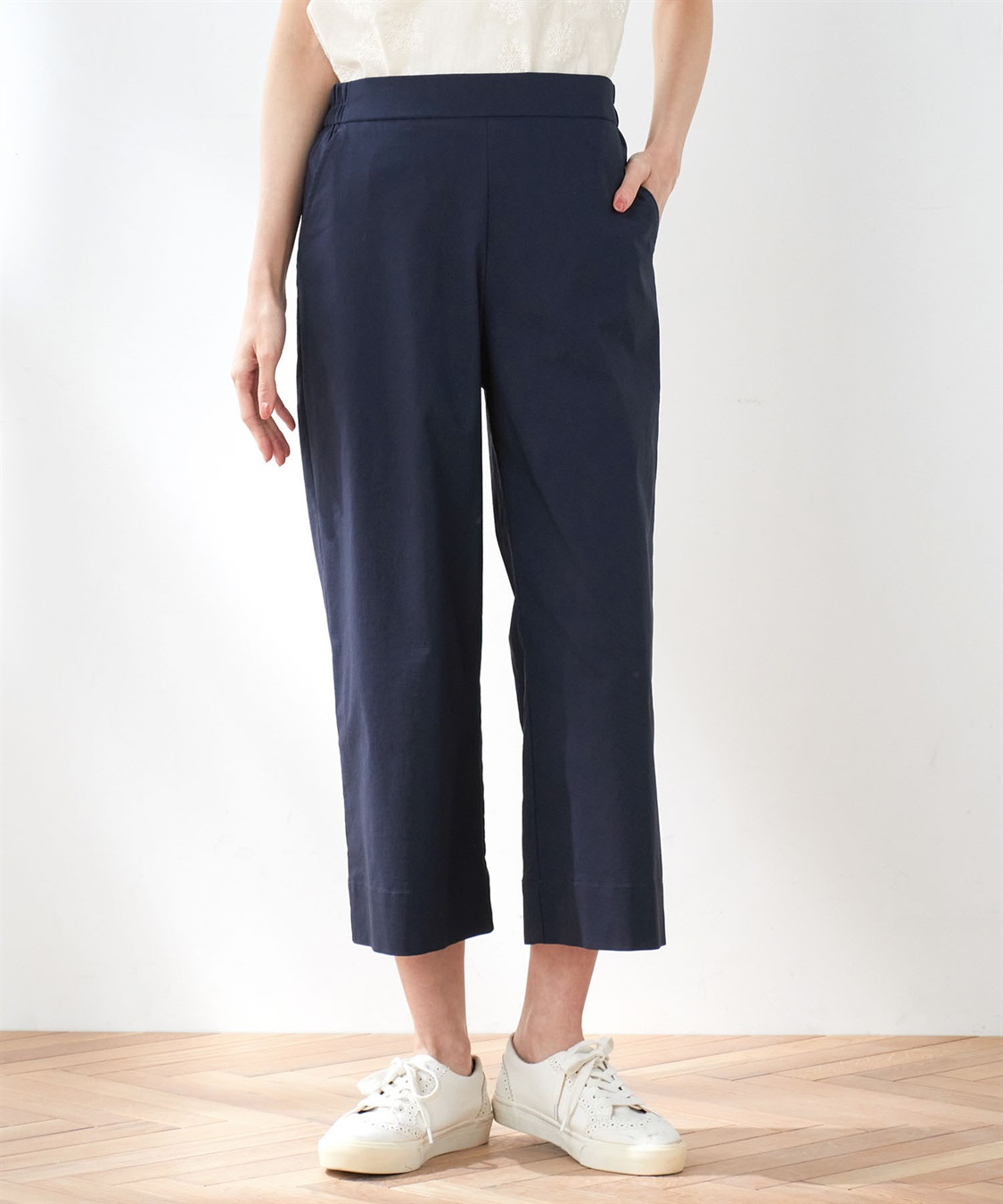 DECOY リネン混セミワイドパンツ_variation_3