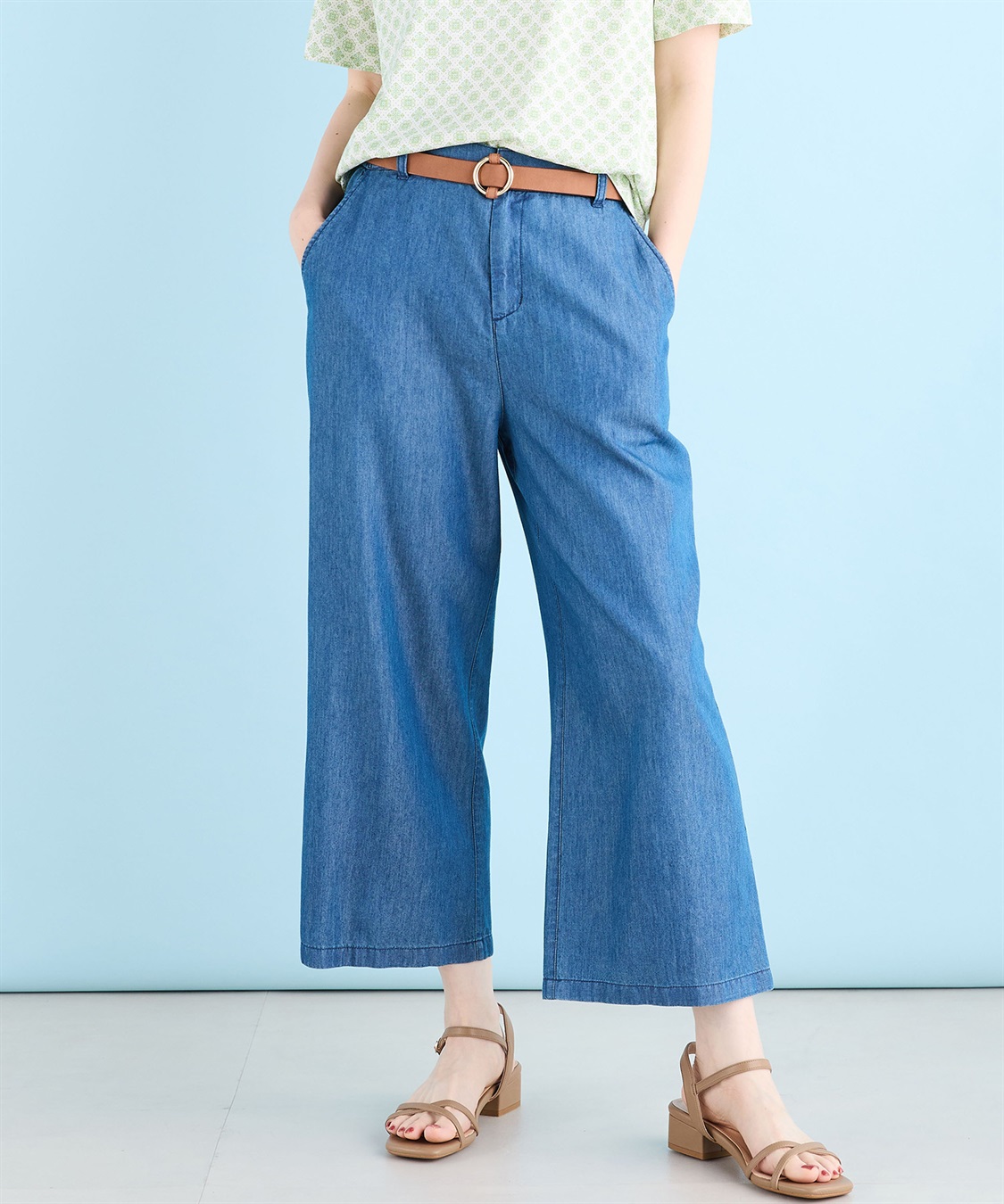 DECOY 【冷感】デニムワイドパンツ_main