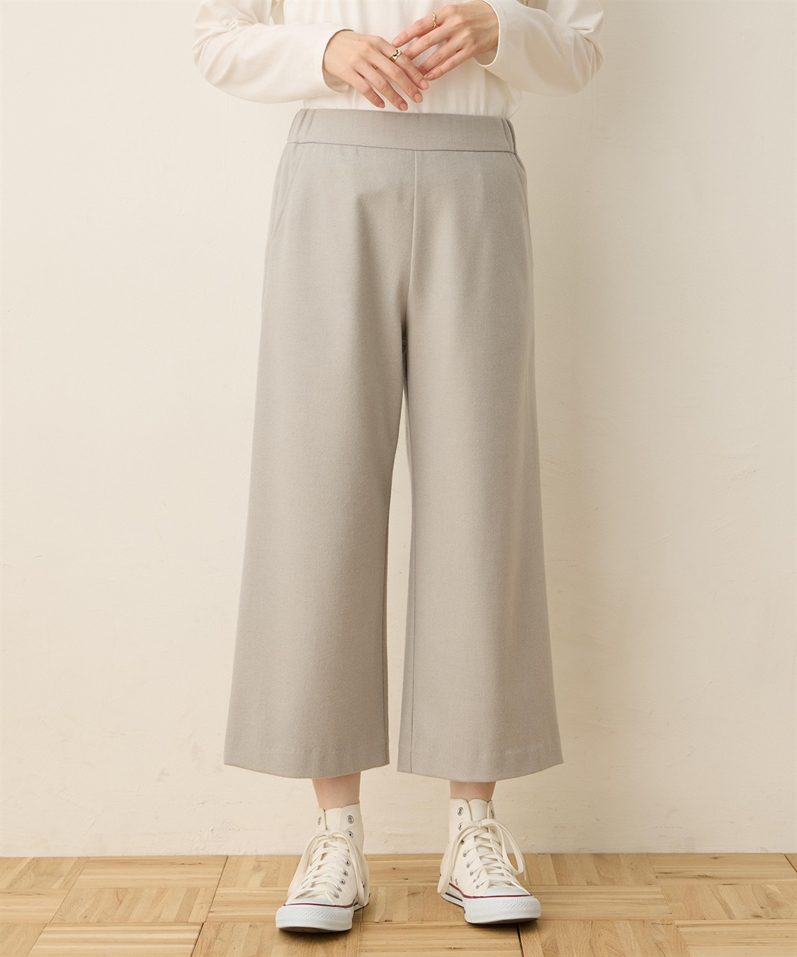 DECOY 裏起毛ワイドパンツ58cm丈_variation_6