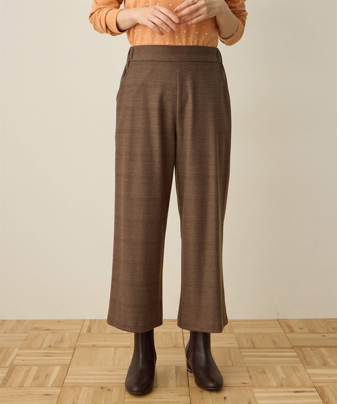 DECOY 裏起毛ワイドパンツ58cm丈_variation_5