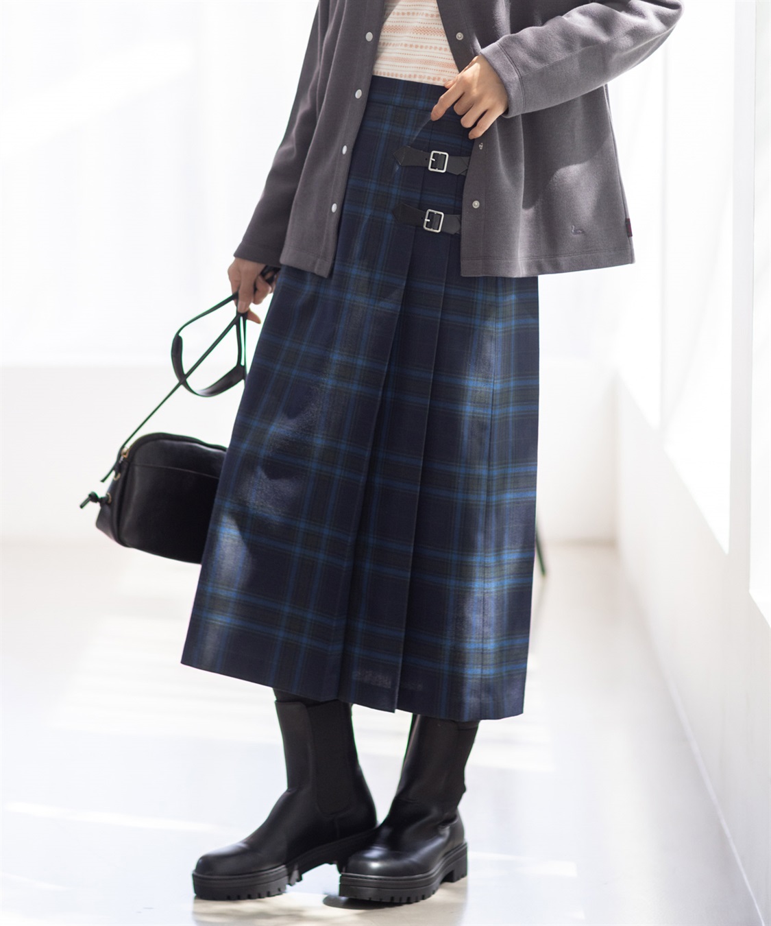 DECOY タータンチェックスカート_main