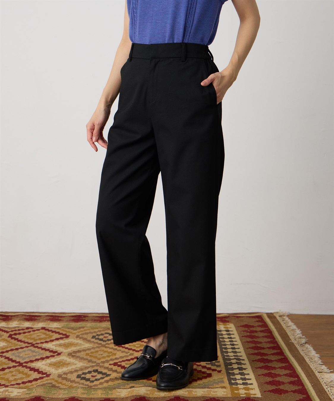 DECOY 裏付きストレートパンツ_variation_1