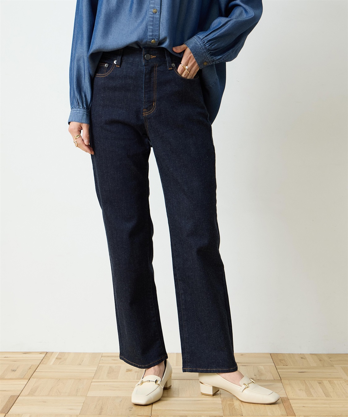 DECOY ストレッチデニムストレートパンツ_variation_2