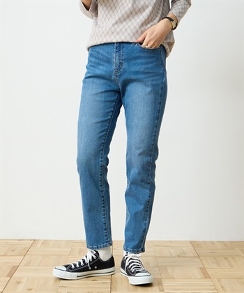 ストレッチデニムスリムパンツ(ブルー-64cm)