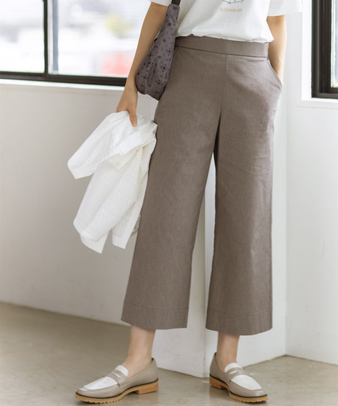 DECOY ストレッチワイドパンツ【接触冷感】【ウォッシャブル】_main