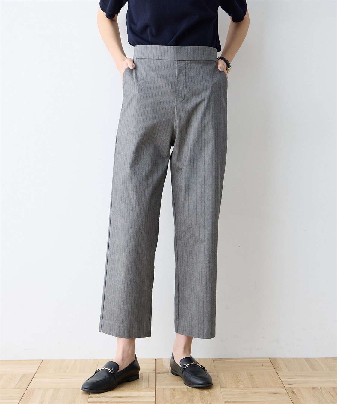 DECOY ストレッチストレートパンツ【接触冷感】【ウォッシャブル】_variation_1