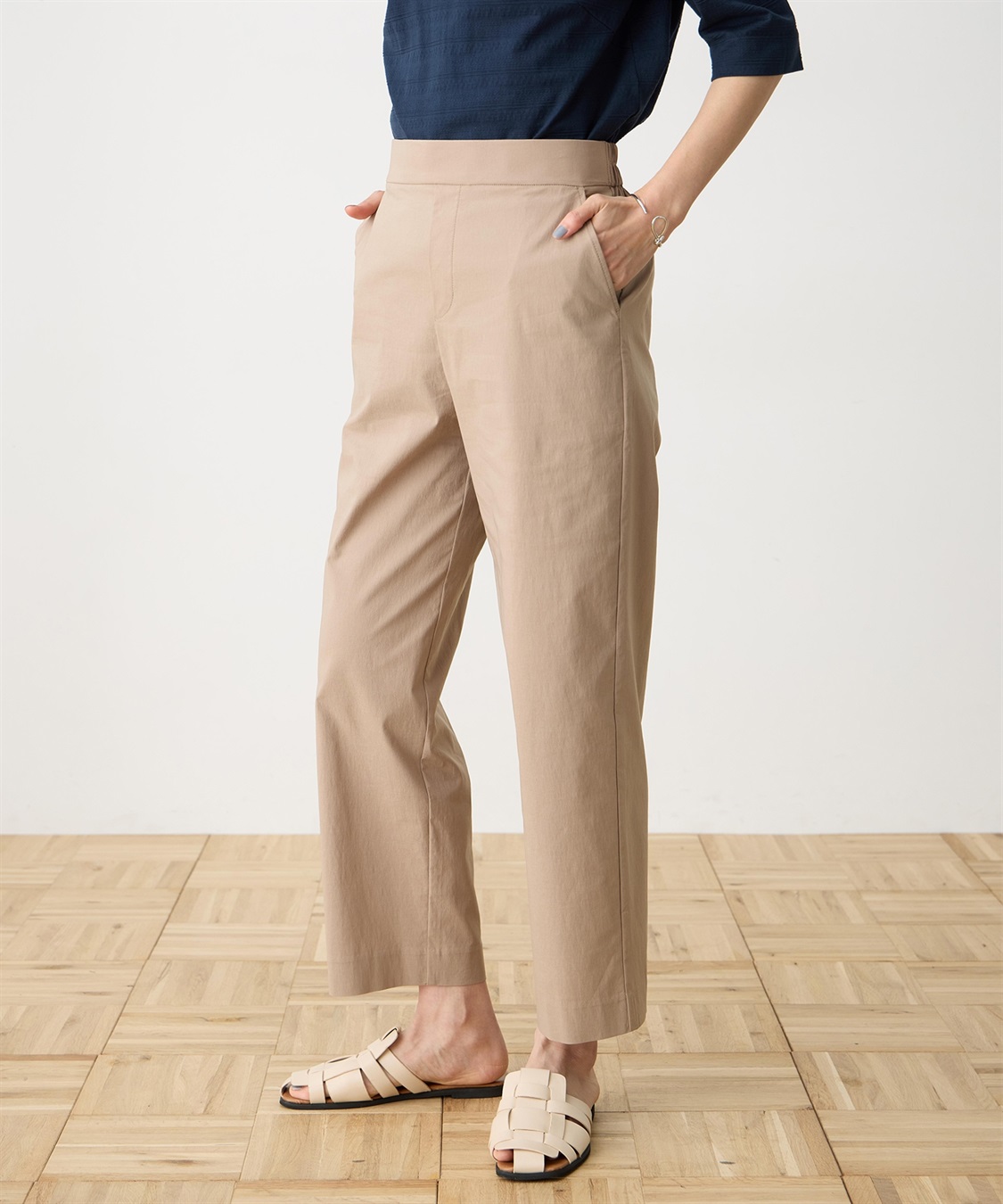 DECOY ストレッチストレートパンツ【接触冷感】【ウォッシャブル】_variation_2