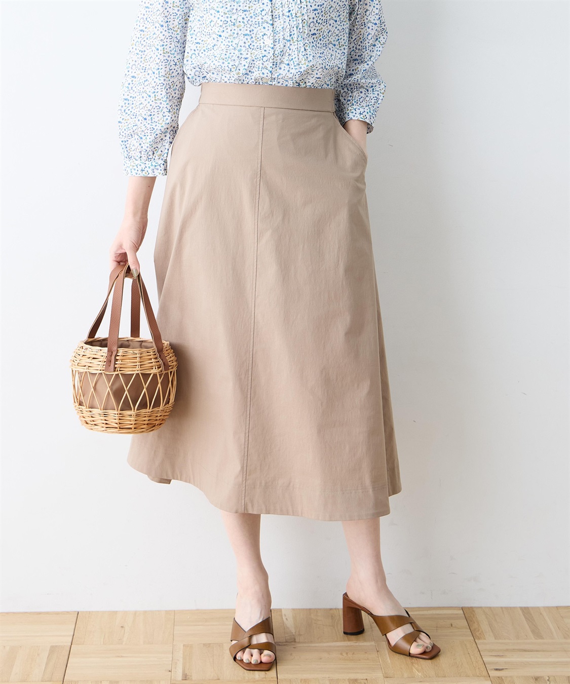 DECOY ストレッチセミフレアスカート【接触冷感】【ウォッシャブル】【WEB限定】_variation_4