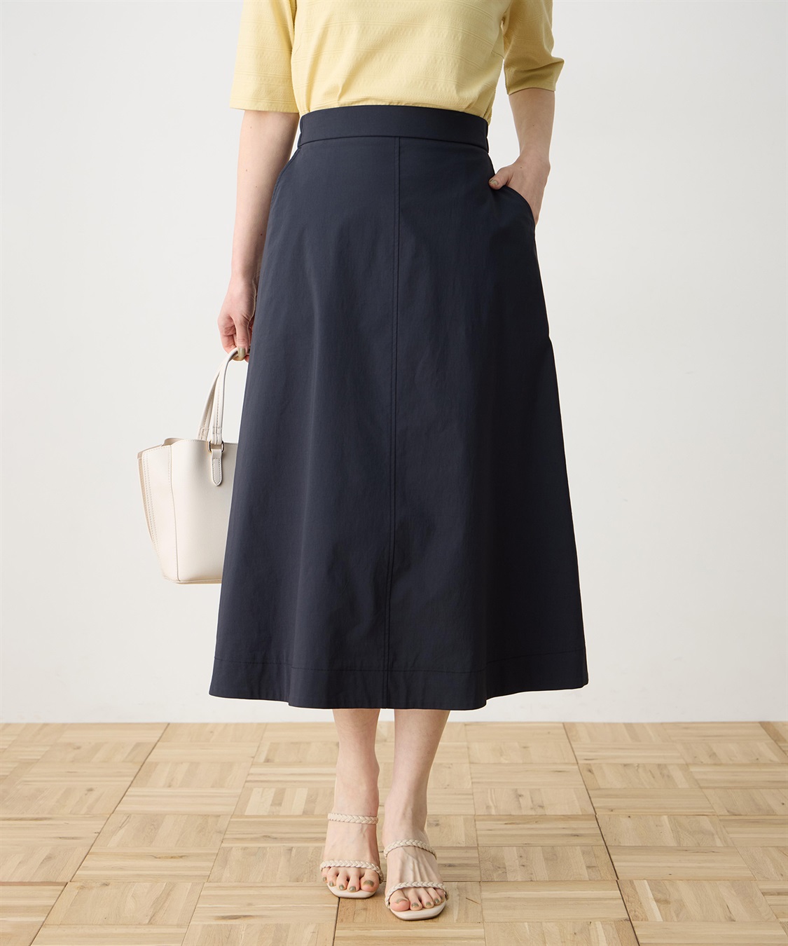 DECOY ストレッチセミフレアスカート【接触冷感】【ウォッシャブル】【WEB限定】_variation_5