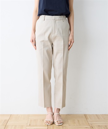 ストレッチオックスパンツ【接触冷感・後ろウエストゴム】(ベージュ-64cm)