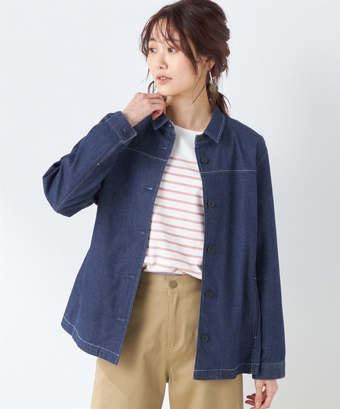 DECOY ストレッチデニムジャケット_variation_1