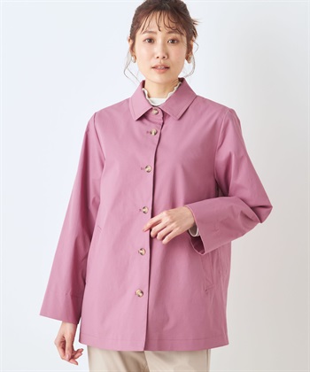 ステンカラーコート(ピンク-9号)