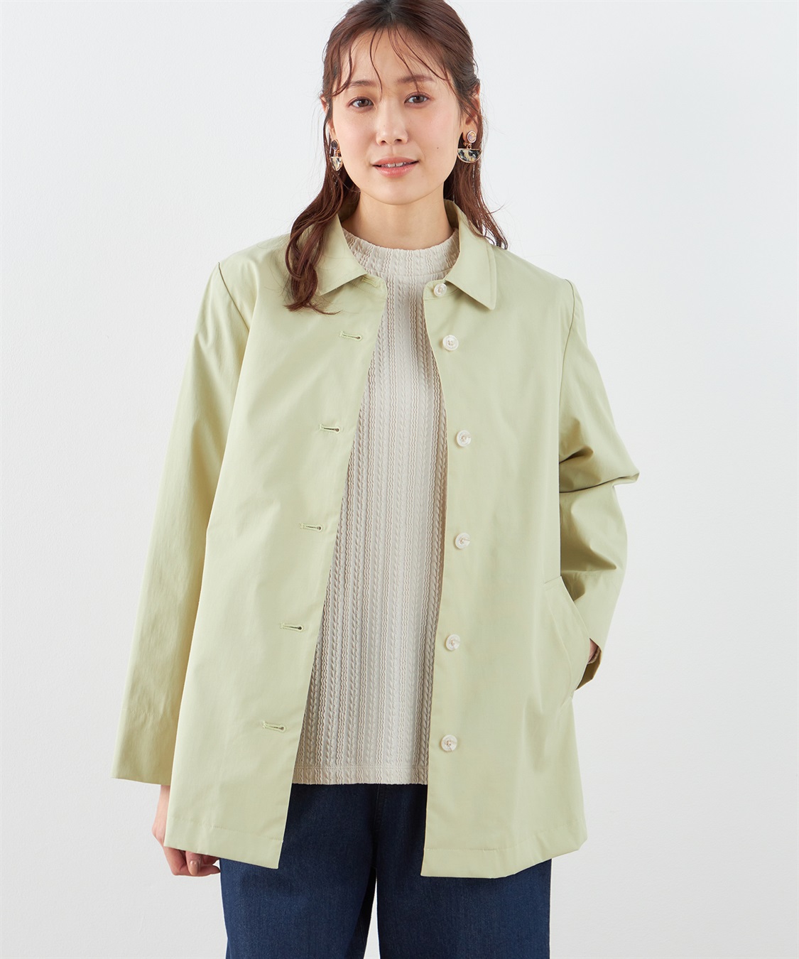 DECOY 【防花粉】【はっ水】ステンカラーコート_variation_2