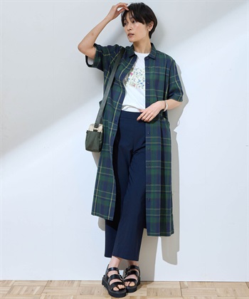 チェックワンピース(ネイビー-9号)