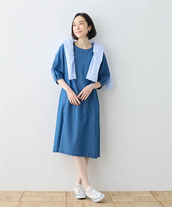 ✨美品✨ディーゼル　デニムワンピース　ストレッチ　インディゴネイビー　XS ✨美品✨ディーゼル デニムワンピース ストレッチ インディゴ