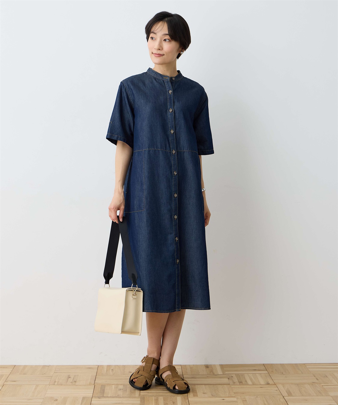 冷感】テンセルデニムワンピース DECOY｜クロスプラス公式通販サイト