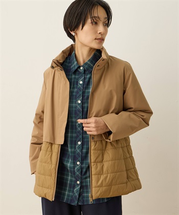 中綿ジャケット【はっ水】【ウォッシャブル】(ベージュ-9号)