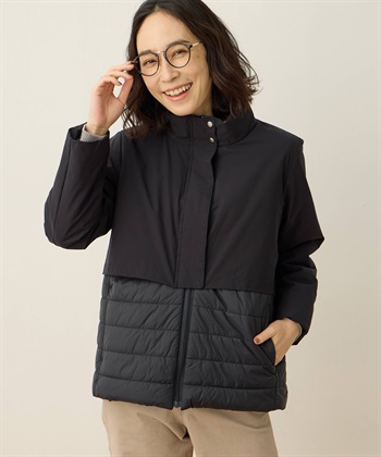 中綿ジャケット【はっ水】【ウォッシャブル】(ネイビー-9号)