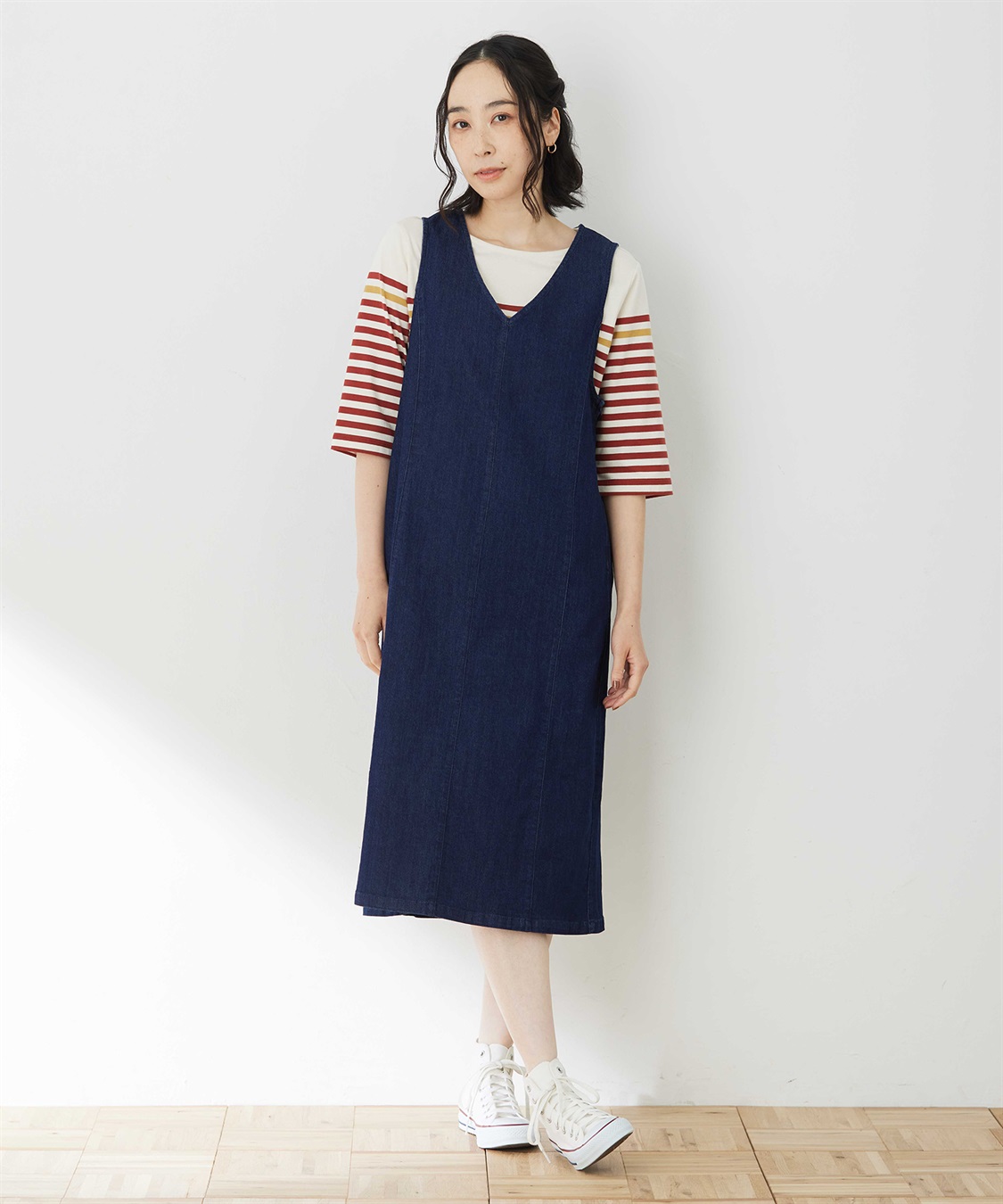 DECOY デニムジャンパースカート_main