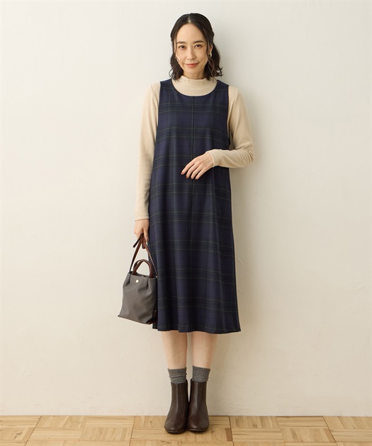 冷感】デニムサスペンダースカート DECOY｜クロスプラス公式通販