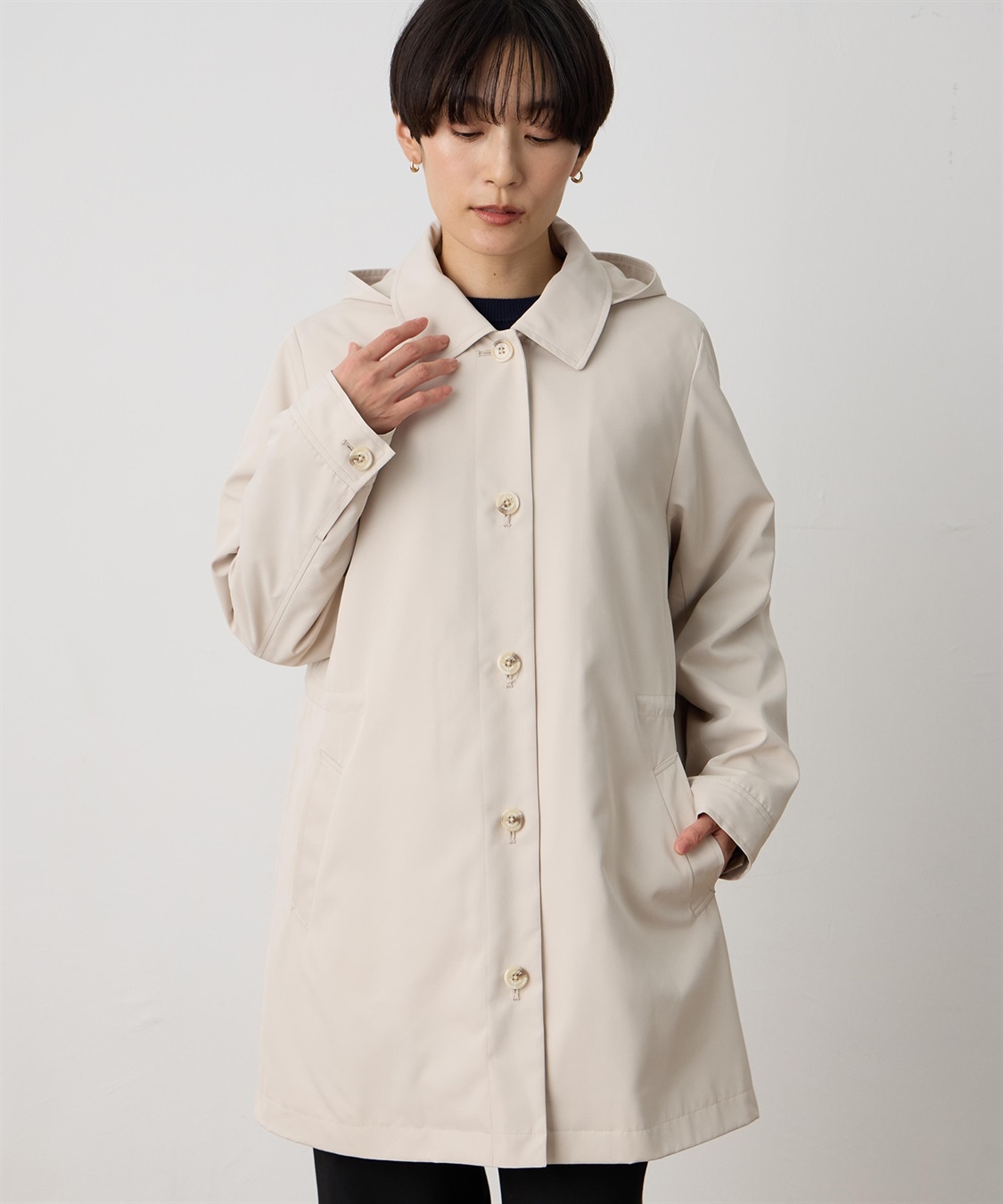 DECOY ライナー付きステンカラーコート【はっ水・ハンドウォッシャブル・花粉が落ちやすい・ライナー取り外し可能】_main