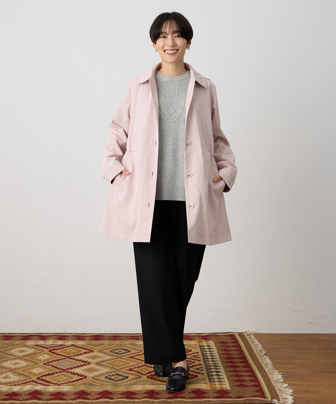 DECOY ライナー付きステンカラーコート【はっ水・ハンドウォッシャブル・花粉が落ちやすい・ライナー取り外し可能】_variation_1