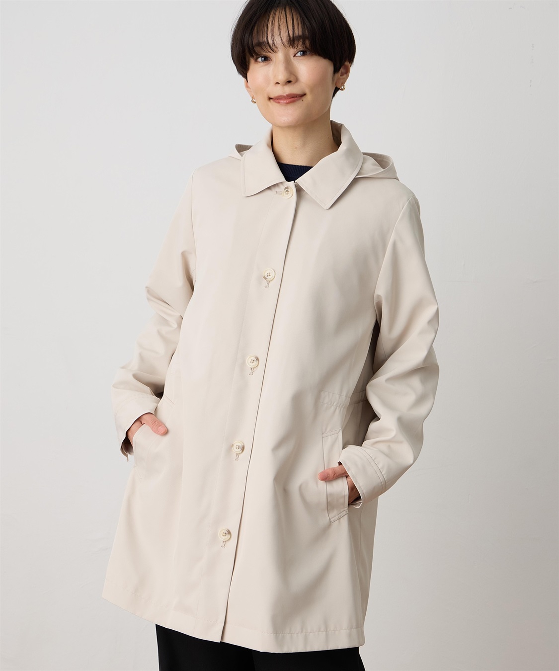 DECOY ライナー付きステンカラーコート【はっ水・ハンドウォッシャブル・花粉が落ちやすい・ライナー取り外し可能】_variation_2