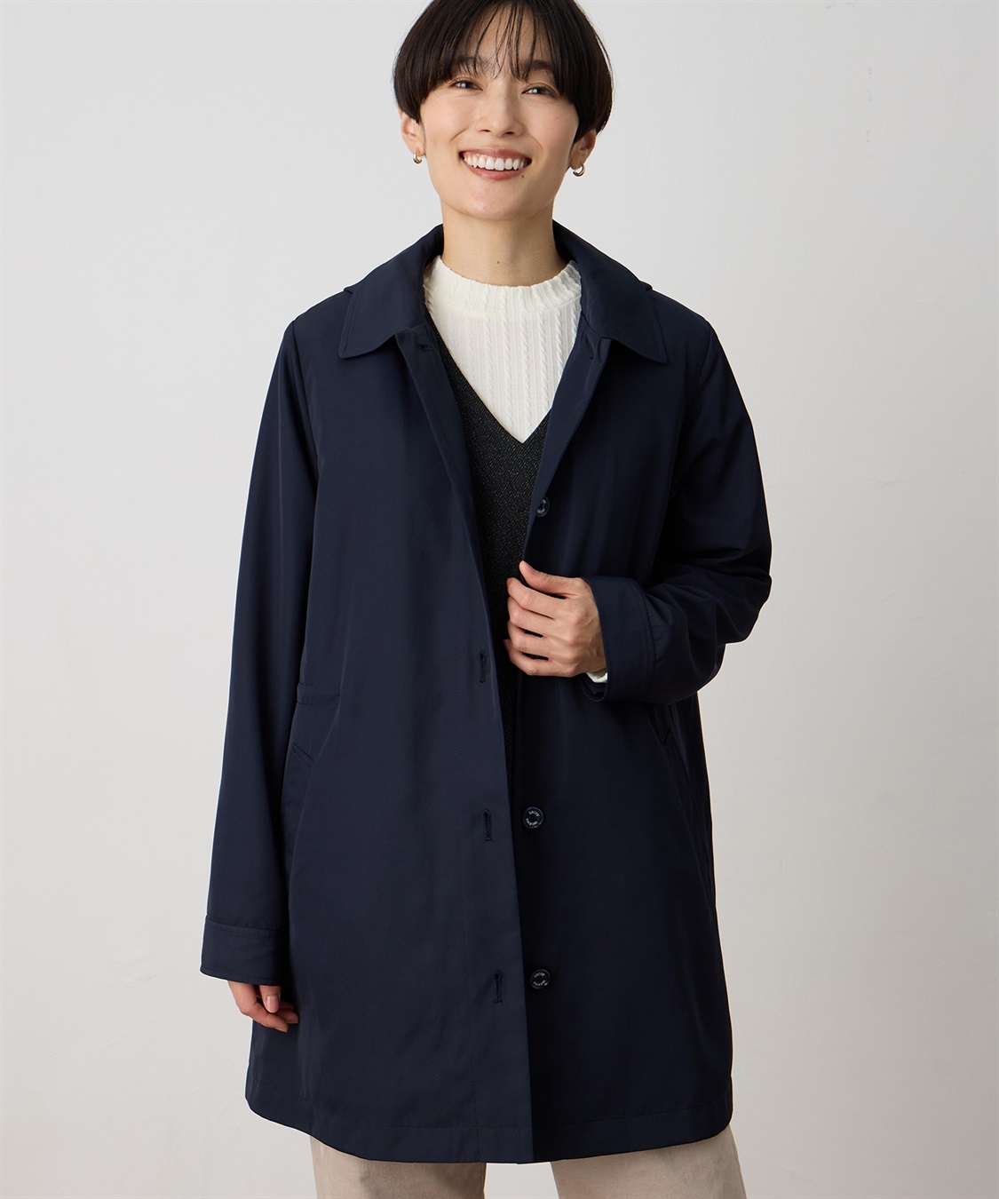 DECOY ライナー付きステンカラーコート【はっ水・ハンドウォッシャブル・花粉が落ちやすい・ライナー取り外し可能】_variation_3