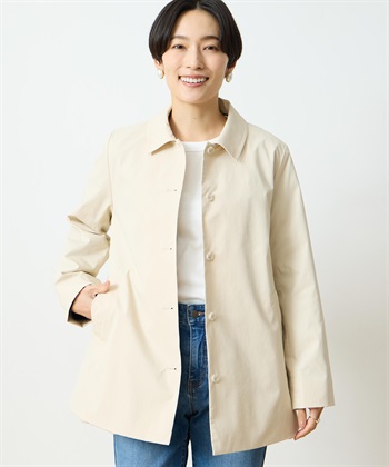 はっ水ステンカラーコート(ベージュ-9号)