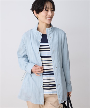 スタンドカラードロストジャケット【はっ水】(サックス-9号)