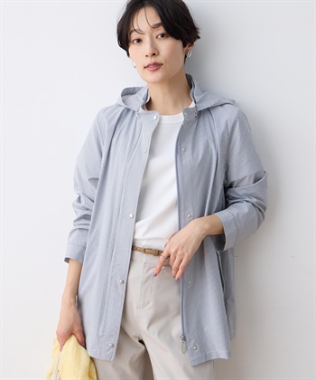 サッカーストライプジャケット【フード取り外し可】(ネイビー-9号)