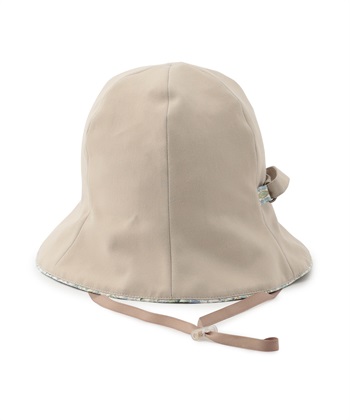 リバティプリント裏地チューリップハット(ベージュ-フリー)