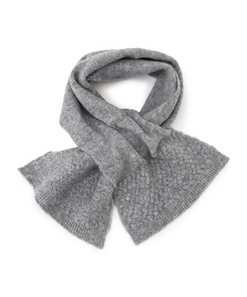 ニットマフラー(グレー-フリー)