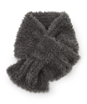 フェザーヤーンマフラー(グレー-フリー)