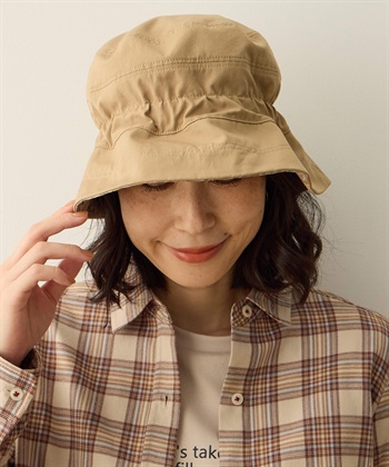 リバティプリントハット(ベージュ-フリー)