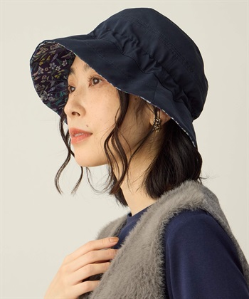 リバティプリントハット(ネイビー-フリー)