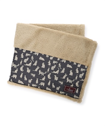 リバティプリントブランケット(グレー-フリー)