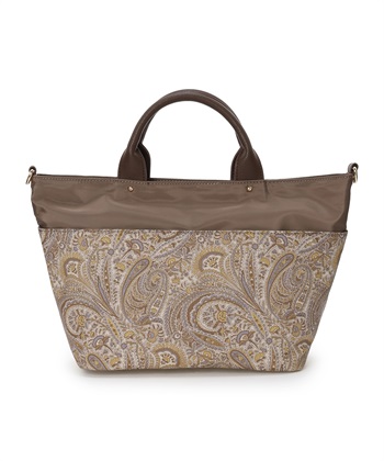 リバティプリントショルダーバッグ(ベージュ-フリー)